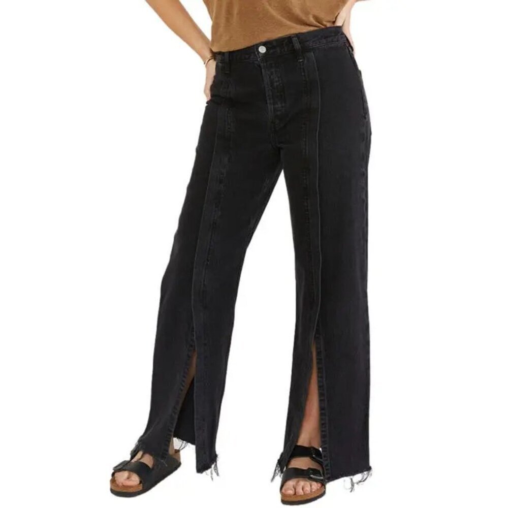 NEW Ética Astrid High Waist Split Hem Relaxed Jeans Size 25 - 23049